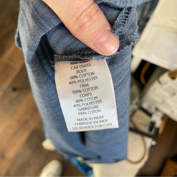 Old Ranch Dove Sleeveless Chambray Dress Size M - Picture 8 of 8